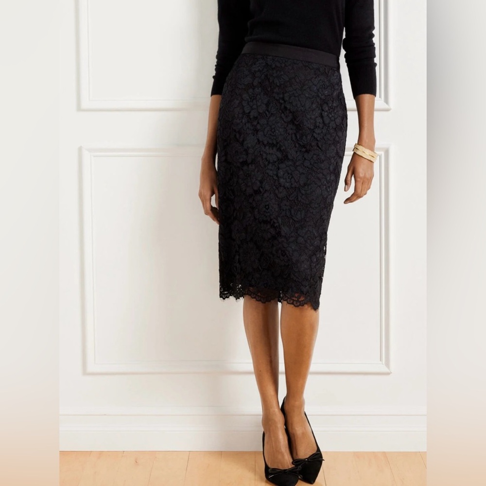 Black Lace Pencil Skirt